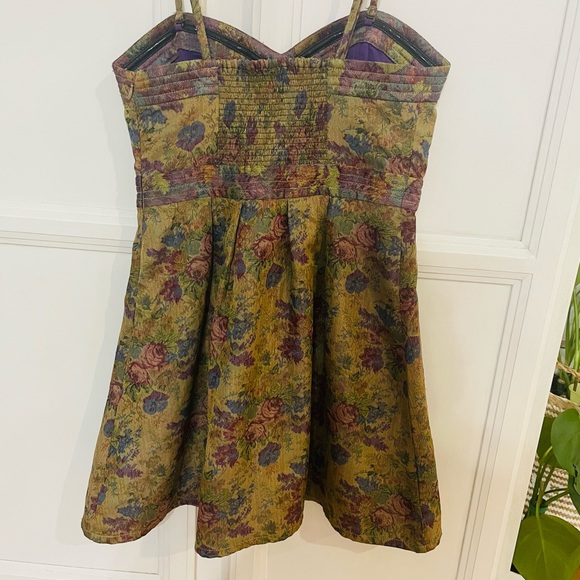 Free People Floral Tapestry Dress Sz 6 - Picture 6 of 6